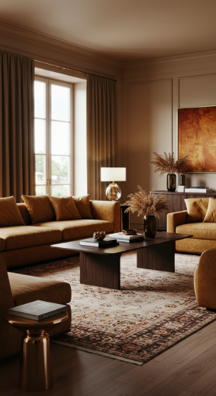 Royal Hues: 15 Sophisticated Earth Tone Interior Design Color Palettes for a Polished and Refined Look in 2025