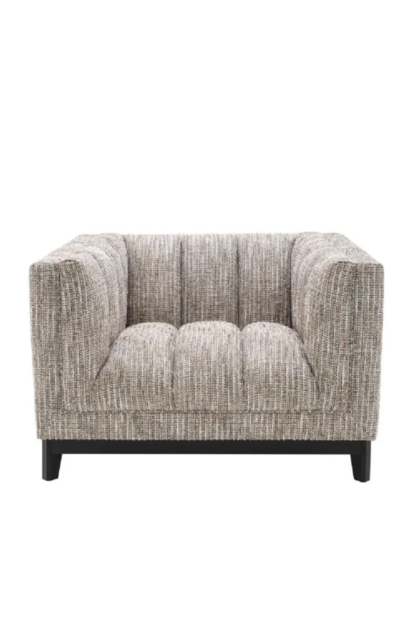 Beige Upholstered Channel Stitched Chair | Eichholtz Ditmar