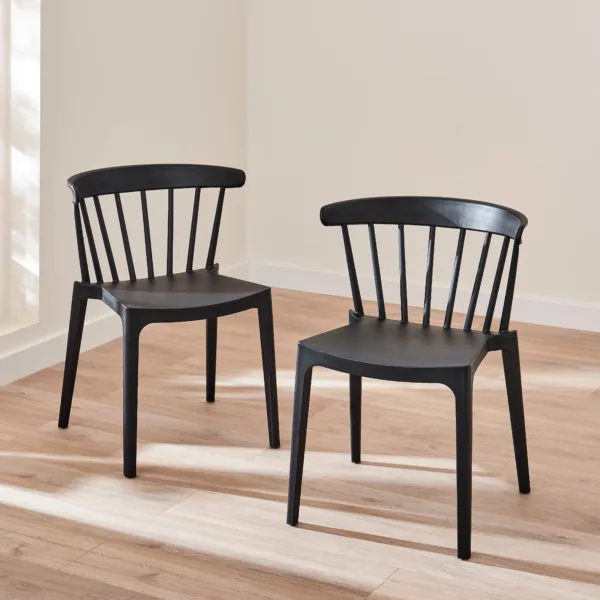 Agatha Black Dining Chairs - Set of 2