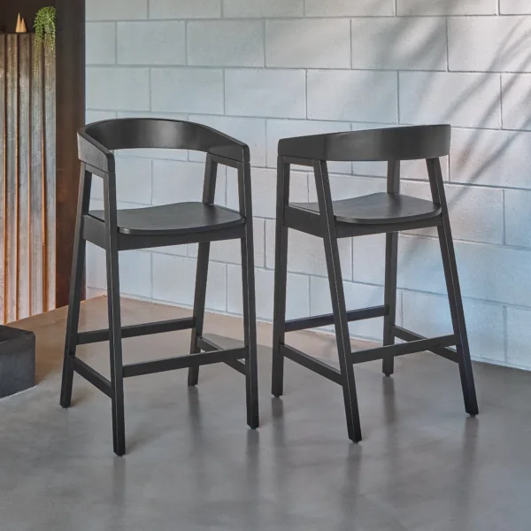 Outlet - Ella Black Oak Bar Stool