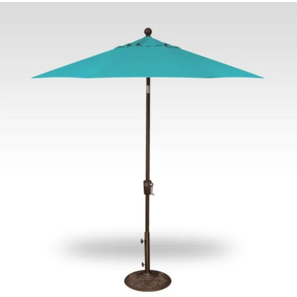 TREASURE GARDEN Market Aluminum 7.5' Octagon Push Button Tilt Crank Lift Umbrella