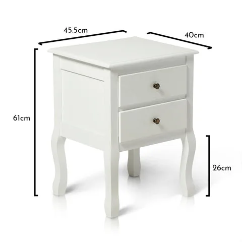 Capri Ivory Bedside Table - Laura James