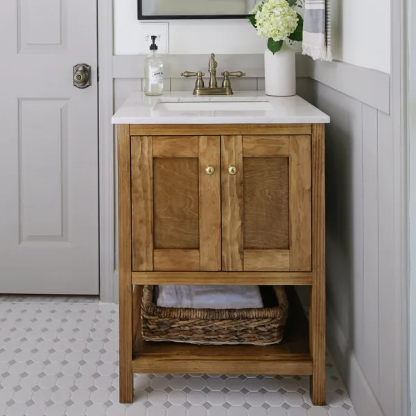 DIY Bathroom Vanity with Doors Build Plans