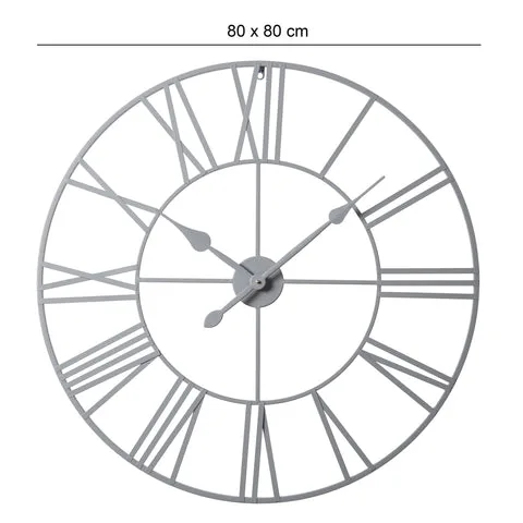 Dimensions photo 80x80 grey skeleton clock - Laura James Home