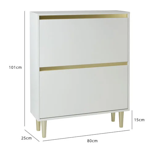 Iliana shoe cabinet - 2 door - white