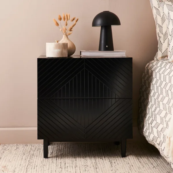 Outlet - Jack Bedside Table - Black