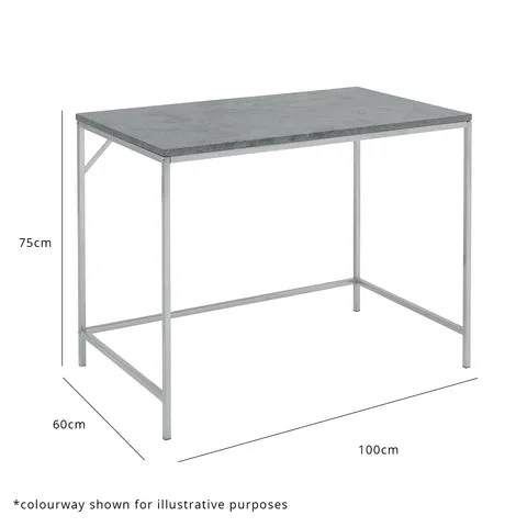 Jay desk - marble effect and black - Laura James