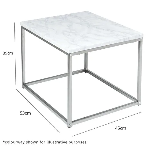 Jay side table concrete and black