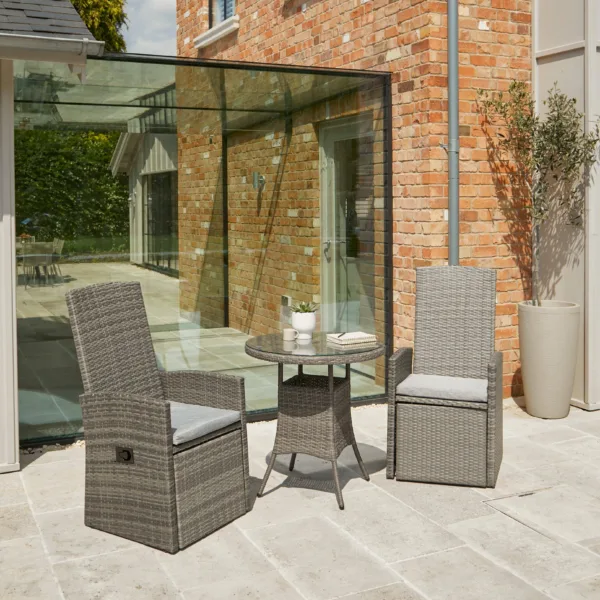 Outlet - Kemble/Marston Garden Reclining Chair with Cushion - Grey