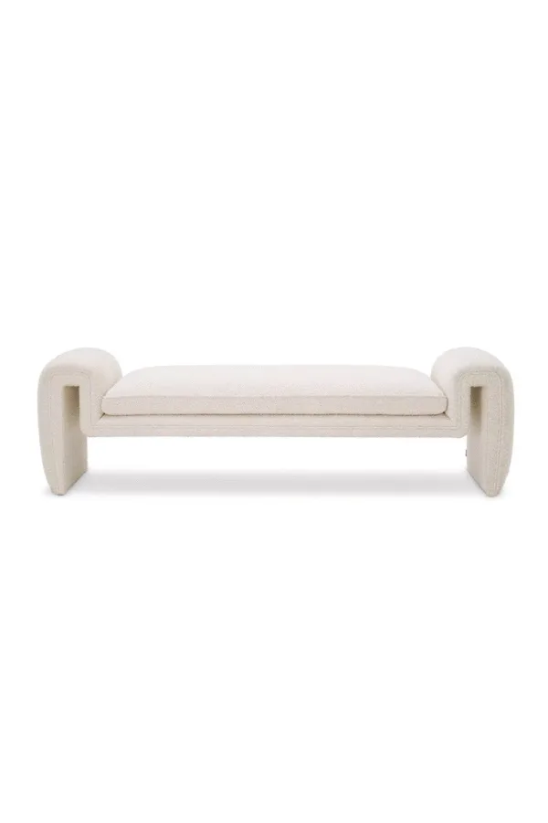 Luxurious Contemporary Bouclé Bench | Eichholtz Tondo