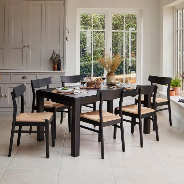 Magnus Black Wood Dining Table - Extendable