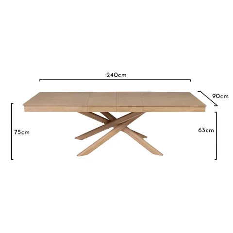 Amelia Whitewash Extendable Dining Table