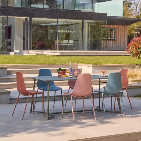 Wilder 6 Seater Metal Garden Dining Set with Wren Chairs