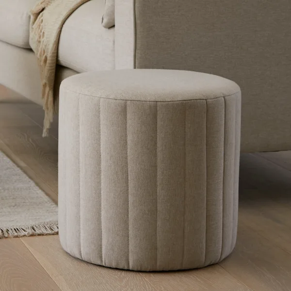 Outlet - Penelope Drum Stool - Sand