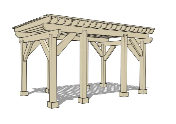 DIY Pergola: Rough Sawn Timber Woodworking Plans