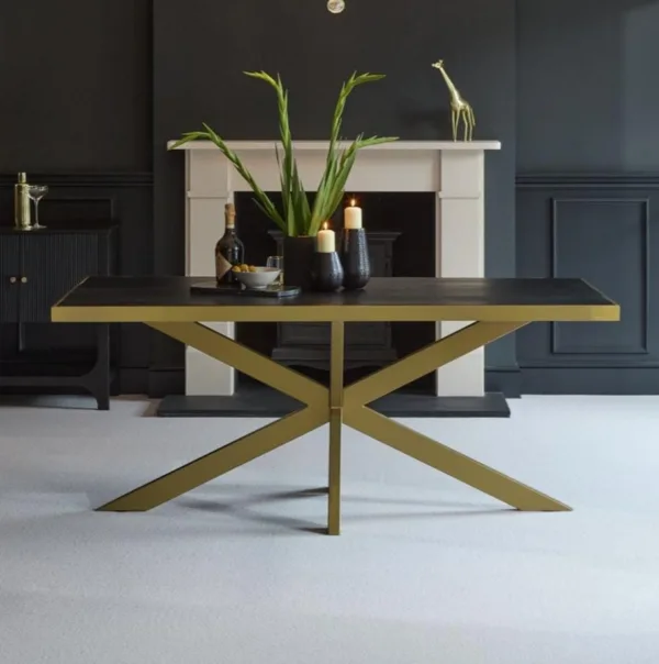 Rayna Jet Black Dining Table
