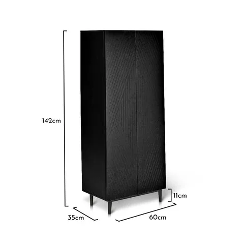 Jack shoe cabinet - geometric - black - Laura James