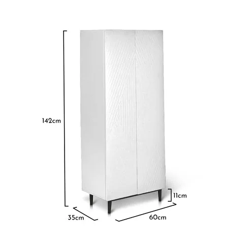 Jack shoe cabinet - geometric - white - Laura James