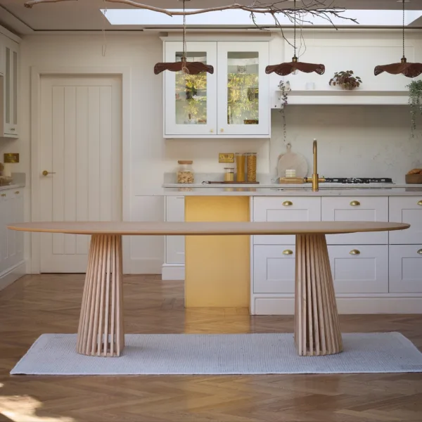Willow Whitewash Oval Dining Table