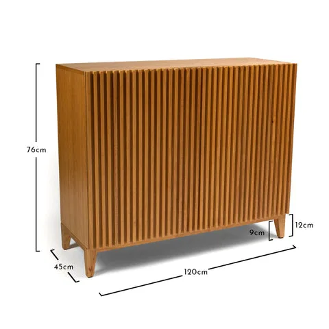 Willow Natural Wood Fluted Sideboard - Laura James