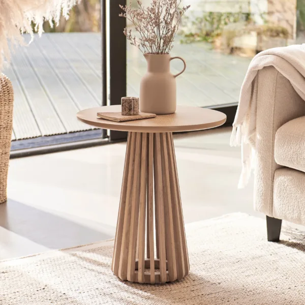 Outlet - Willow Whitewash Oak Round Side Table