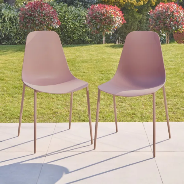 Wren Dusty Pink Garden Chairs - Set of 2