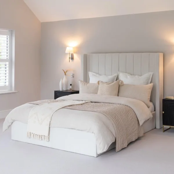 Alice Superking Ottoman Bed - Ivory