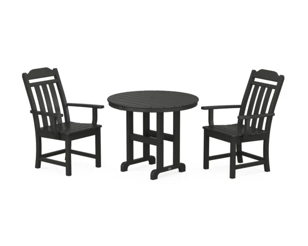 Polywood Country Living 3-Piece Farmhouse Dining Set