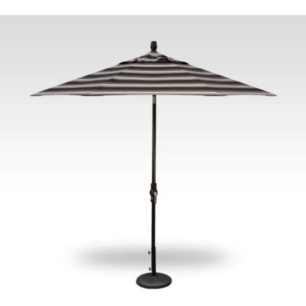 TREASURE GARDEN Market Aluminum 9' Octagon Collar Tilt Crank Lift Umbrella