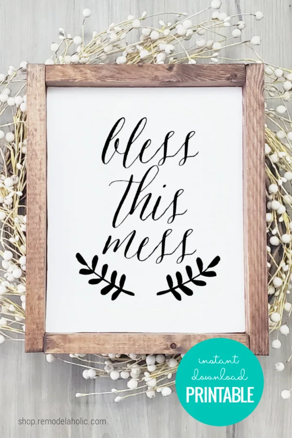 Bless This Mess Farmhouse Printable Art