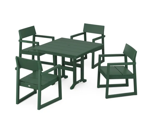 POLYWOOD EDGE 5-Piece Farmhouse Dining Set