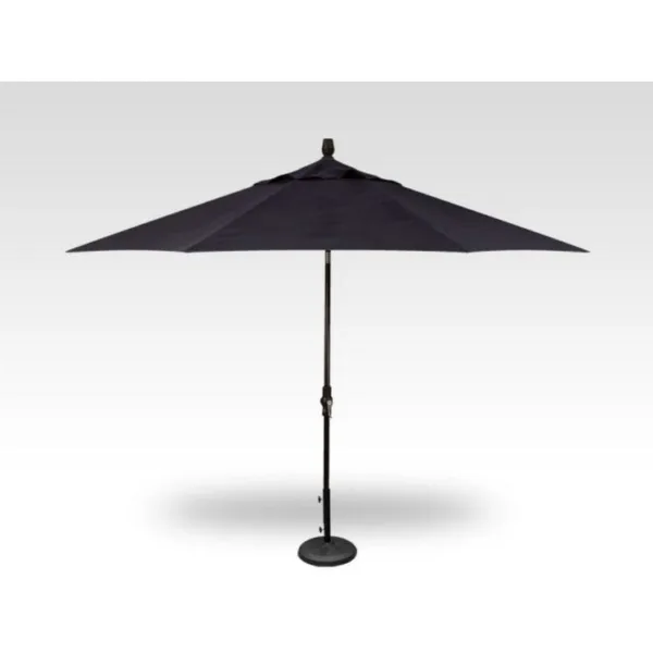 TREASURE GARDEN Market Aluminum 11' Octagon Collar Tilt Crank Lift Umbrella