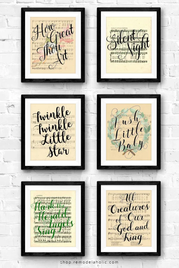 Printable Vintage Sheet Music Art MEGA BUNDLE