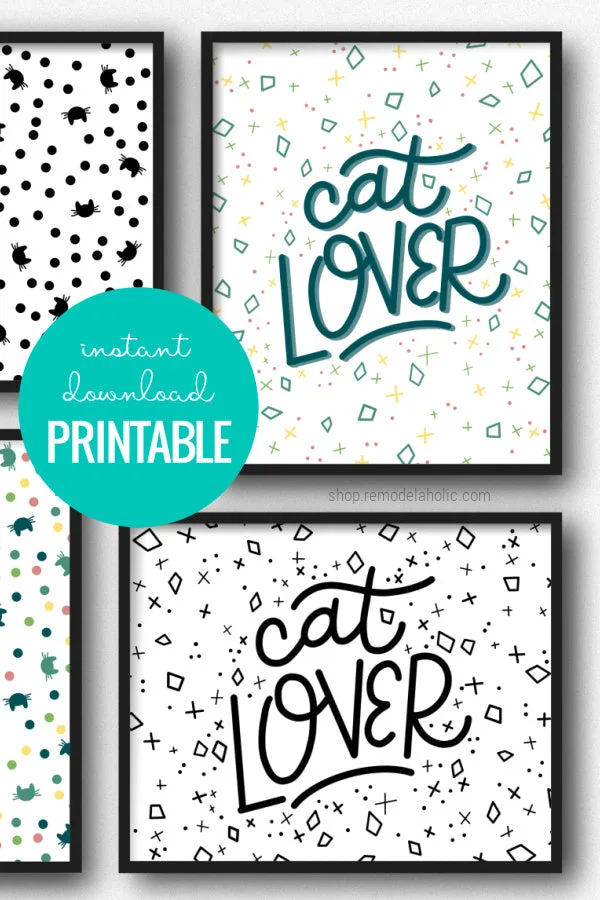Cat Lover Art Printable