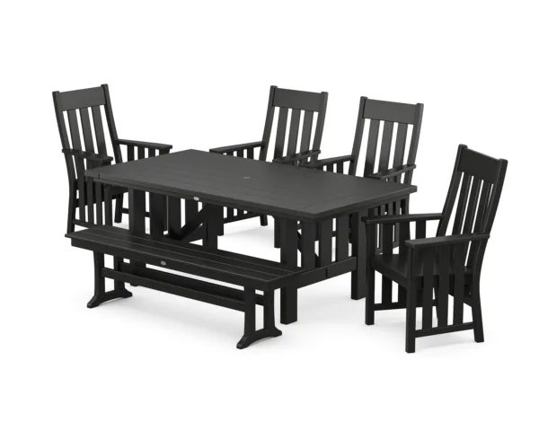Martha Stewart by POLYWOOD Acadia 6-Piece Dining Set with Bench