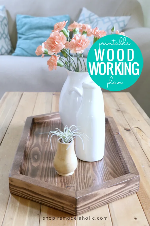 Easy Hexagon Wood Serving Tray DIY Woodworking Plans