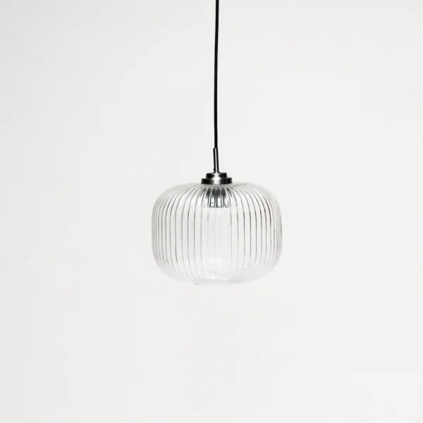 Elland 20cm Glass Pendant Light - Black