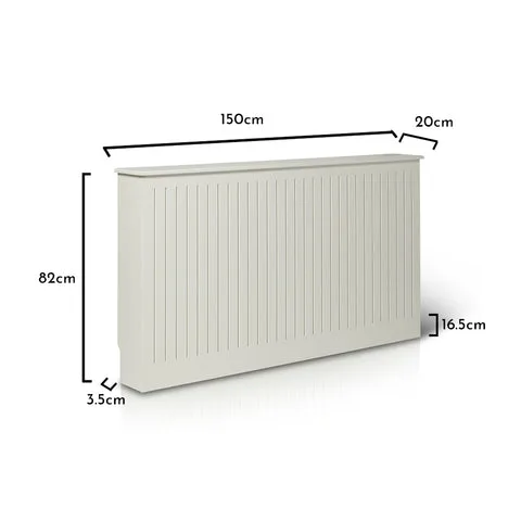 Elspeth Large Radiator Cover White - Laura James
