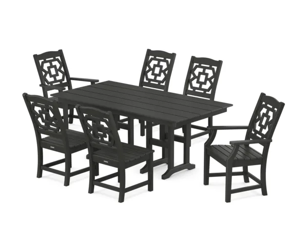 Martha Stewart by POLYWOOD Chinoiserie 7-Piece Farmhouse Dining Set