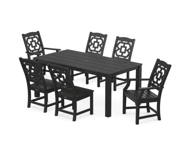 Martha Stewart by POLYWOOD Chinoiserie 7-Piece Parsons Dining Set