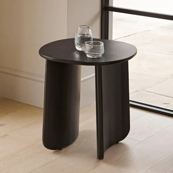 Outlet - Imogen Black Acacia Wood Side Table