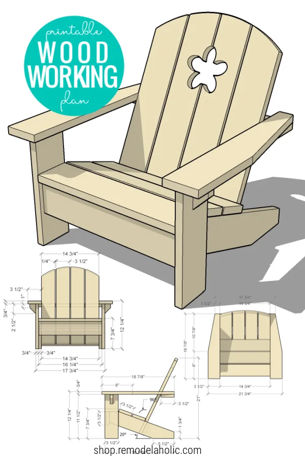 DIY Kids Adirondack Chair Woodworking Plan
