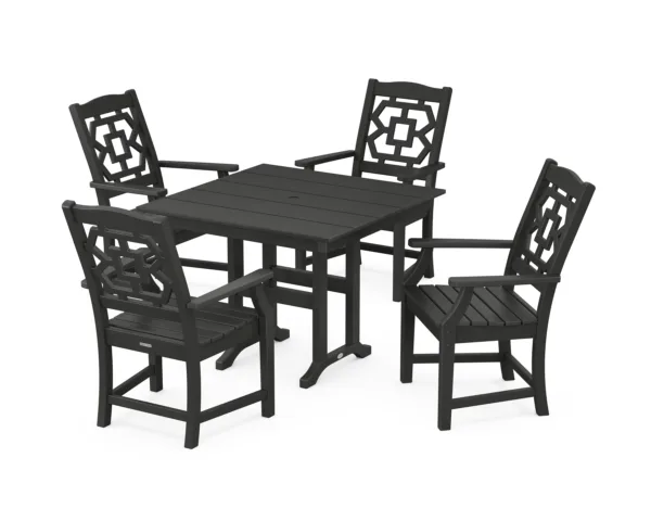 Martha Stewart by POLYWOOD Chinoiserie 5-Piece Farmhouse Dining Set