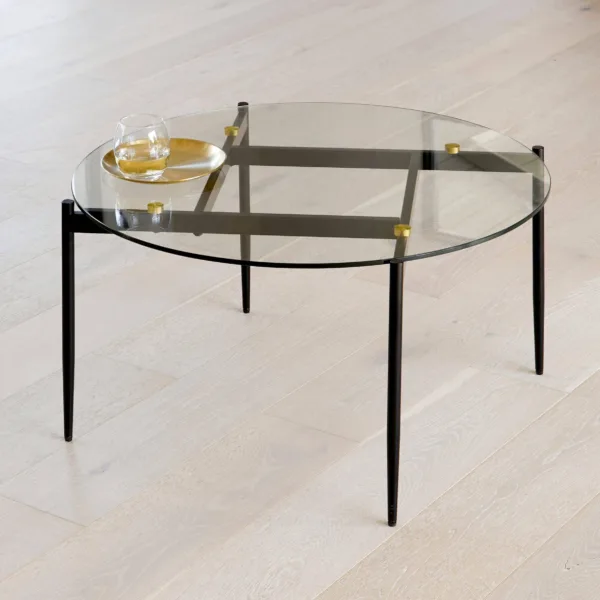 Oscar 80cm Round Coffee Table - Matte Black