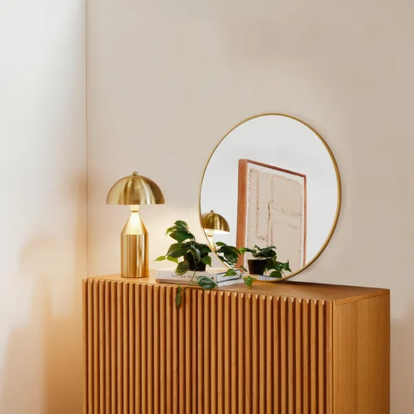 Outlet - 50Cm Round Wall Mirror Gold