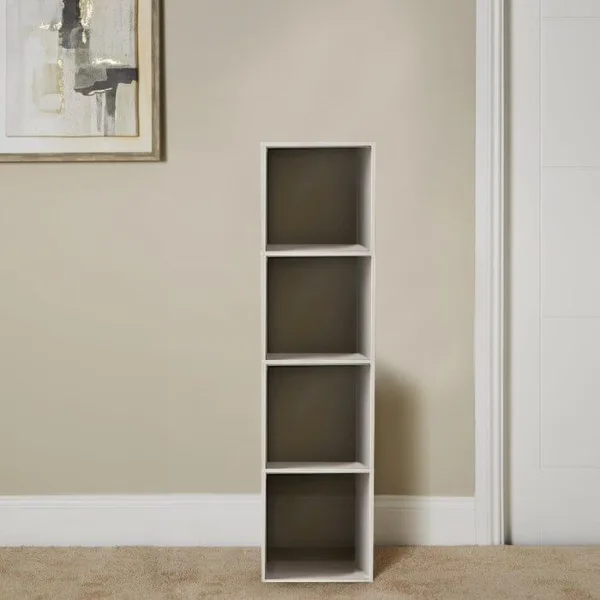 Outlet - Cara 4 Box Bookcase White