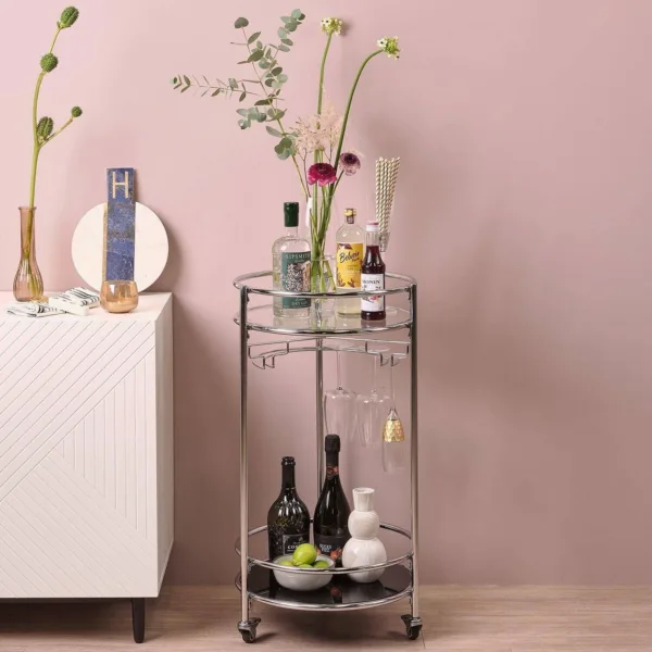 Outlet - Evelyn Drinks Trolley - Chrome