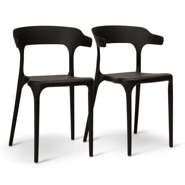 Outlet - Finn Dining Chairs - Set of 4 - Black