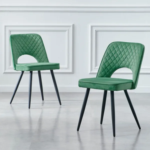 Outlet - Hope Dining Chair - Set of 2 - Dark Green