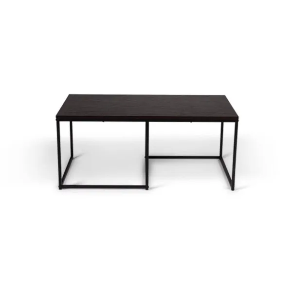 Outlet - Jay Large Coffee Table Black Frame Walnut Top